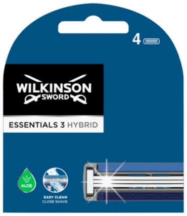 Wilkinson Sword Cменные кассеты Essentials 3 Hybrid Wilkinson Sword 4 шт сменные кассеты 4 шт