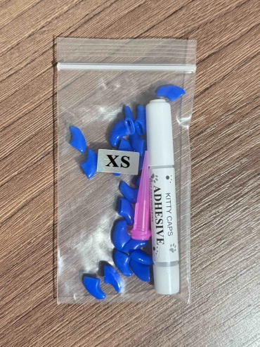 Когти накладные, вид животного: кошки, синий XS