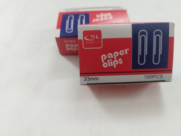 Скрепки DINGLING 1000PCS, 100 шт, 33 мм, серый