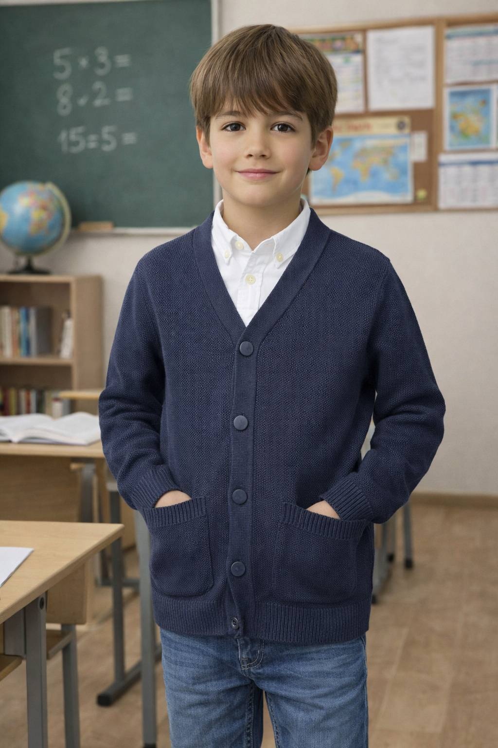 Кардиган синий