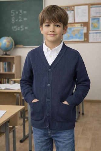 Кардиган синий