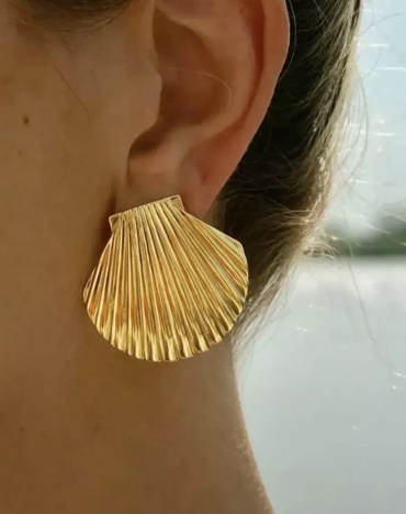 Серьги Sparklery  титан, без вставок