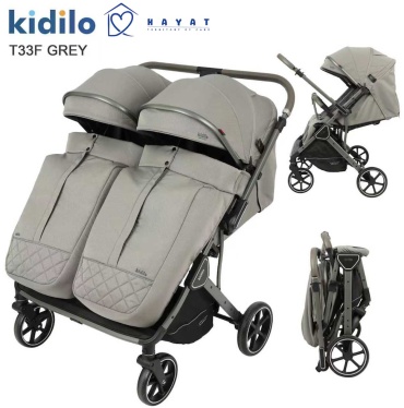 Коляска прогулочная Kidilo Hayat_T33F, серый