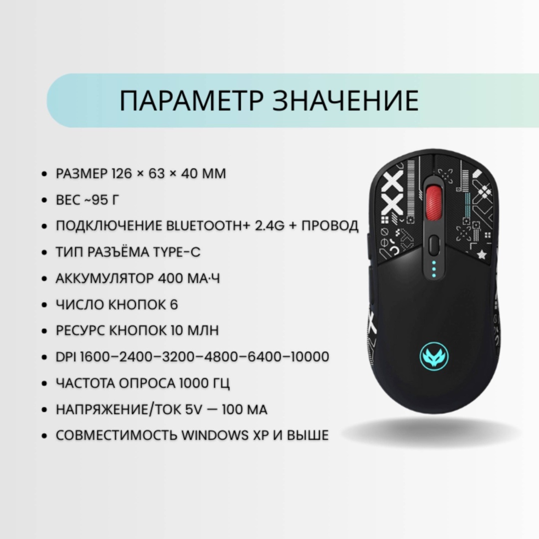 Мышь FOX Fox F30 черный