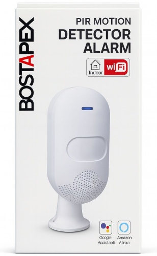Датчик движения BOSTAPEX WiFi-Detector alarm, экосистема: Tuya Smart, Smart life