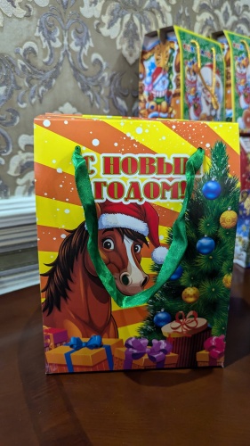 Коробка Новогодняя коробка 1 шт, 18х10х24 см