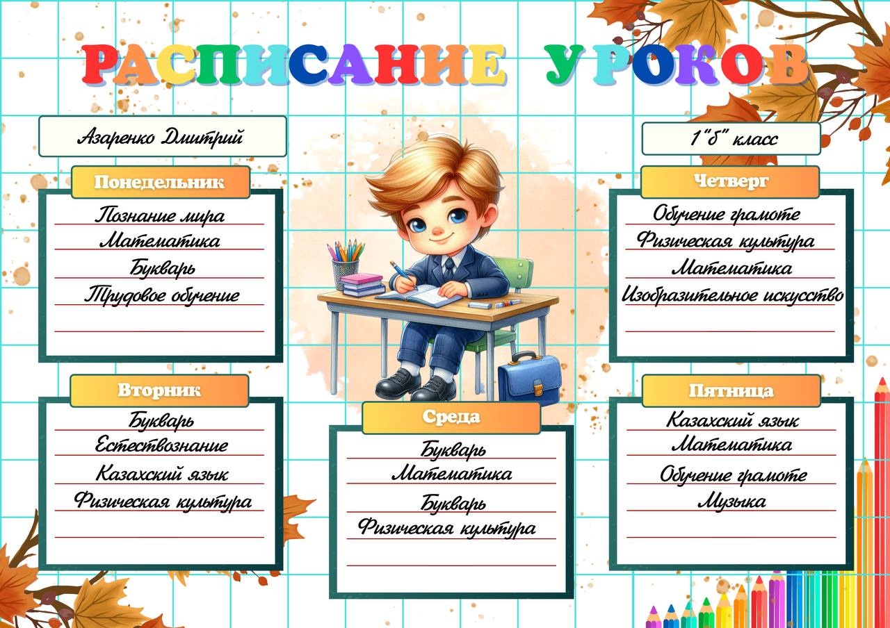 Плакат Мальчик, A4, бумага