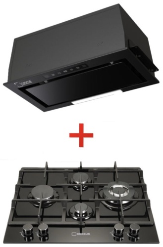 Варочная поверхность Dessus DCG-64006B + DH-608B черный