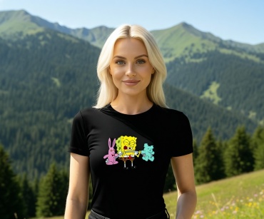 Футболка Mustang Tee Губка Боб Тренька черный