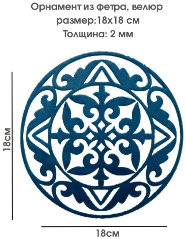 Орнамент Zushop 18см бирюзовый