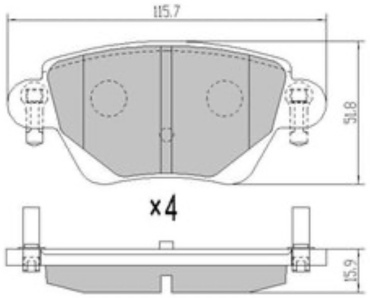 Колодки Part-One 1BP100