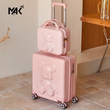 Комплект чемоданов MAK-D006 ABS-пластик 30 л розовый