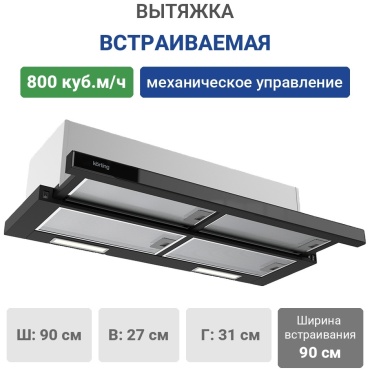 Вытяжка Korting KHP 9815 GN серебристый