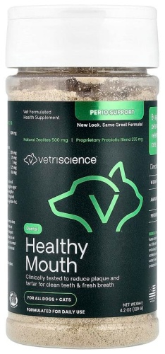VetriScience Healthy Mouth, для всех собак и кошек, 120 г добавка в корм