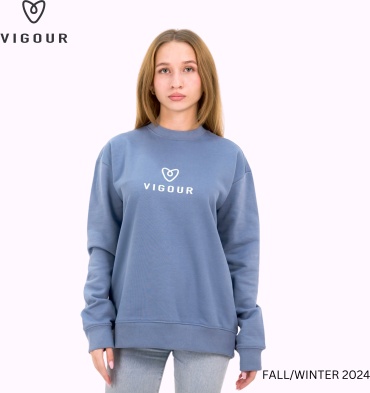 Толстовка Vigour Трафаретная печать синий
