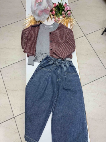 Комплект синий, бордовый