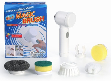 Щетка Электрическая щетка для уборки magic brush 5 in 1 6 шт, металл, микрофибра, полиуретан