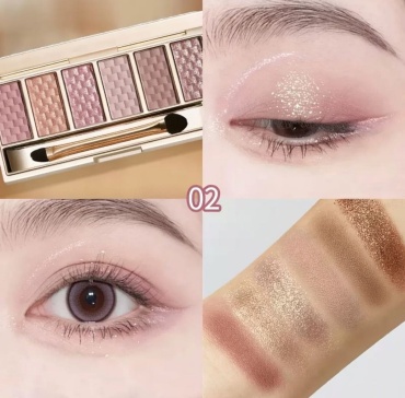 Wei Ni Xiao Xiong тени прессованные Luxury color eye shadow plate 02