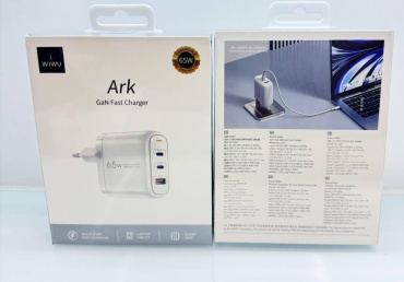 Зарядное устройство WIWU U024 EU 65W GAN USB Type-C, USB белый