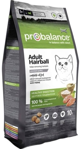 Корм Probalance Adult Hairball курица 1.8 кг