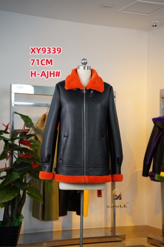 Дубленка FASHION черный, оранжевый
