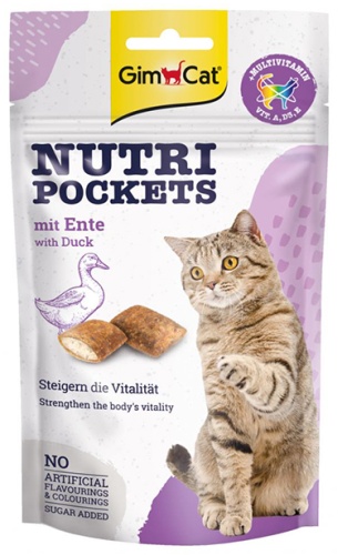 Лакомство GimCat подушечки утка 60 г 1 шт