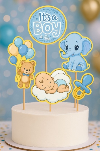 MixMarket It’s a boy топперы для торта 5 шт