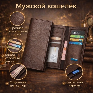 Портмоне SAVA UMKA экокожа коричневый