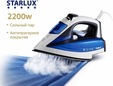 Утюг Starlux SL-2682 белый, синий