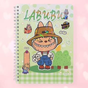 Блокнот LABUBU, A5, 60 л, зеленый
