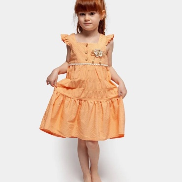 Повседневное платье Bupper Kids оранжевый