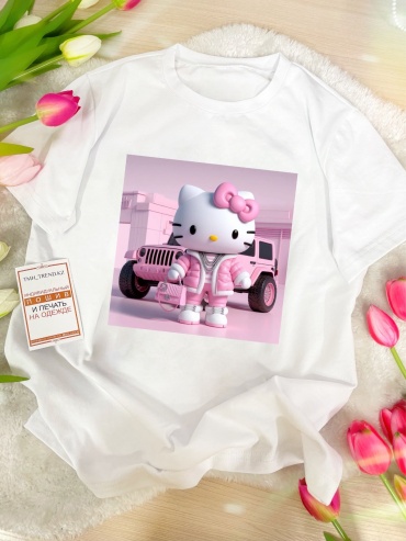 Футболка Хеллоу Китти Hello Kitty TMH_TREND.KZ белый
