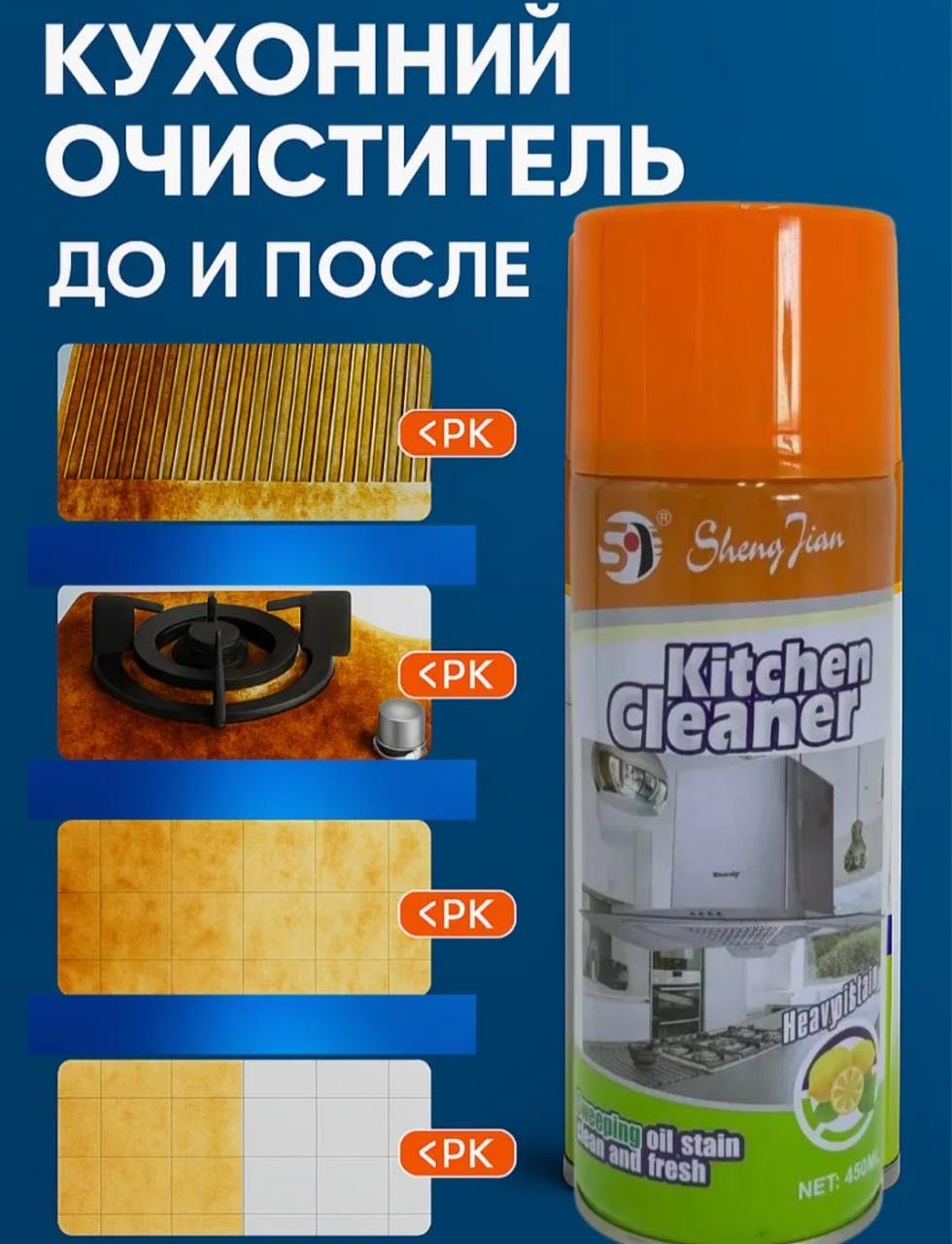 Чистящее средство для кухни KitchenCleaner очиститель 500 мл