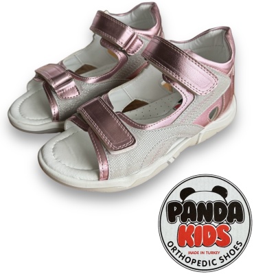Сандалии Panda Kids белый, розовый