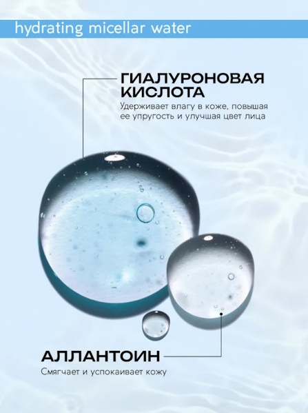Monic beauty Мицеллярная вода увлажняющая с гиалуроновой кислотой, 500мл мицеллярная вода 500 мл