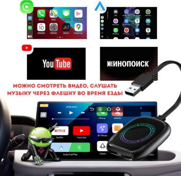 Getsmart видеоинтерфейс приставка AI TV Box беспроводной Carplay+Android 4gb/32gb