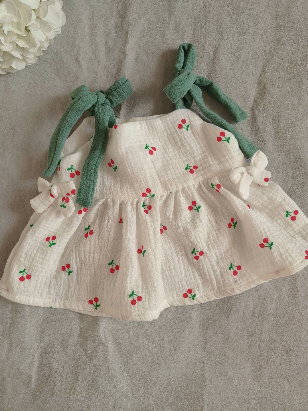 Сарафан белый, оливковый
