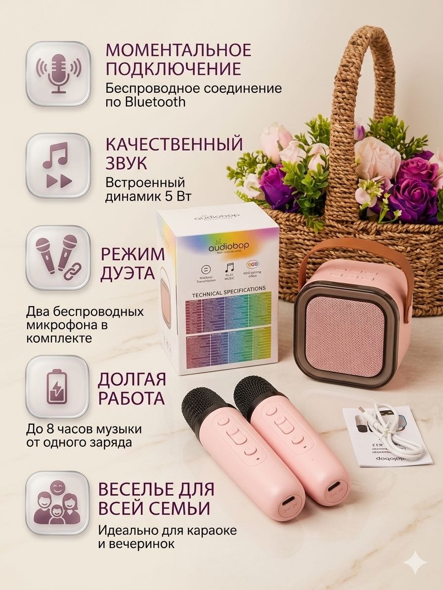 розовый