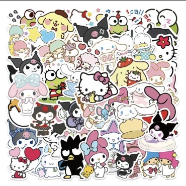Наклейки Штучная Kuromi Sanrio, Kuromi, Hello kitty 50