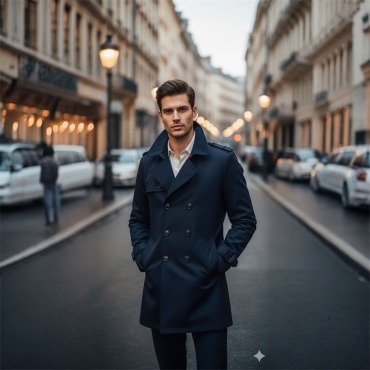 Плащ Mario Bocci синий