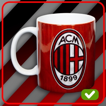 Кружка FC MILAN ФК МИЛАН, 300 мл, керамика, 1 шт.