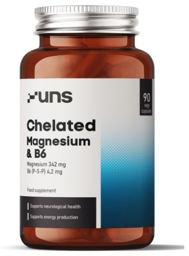 Специальная добавка UNS Magnesium Chelated Bisglycinate 114 мг +B6 (P-5-P) 90 капсул w