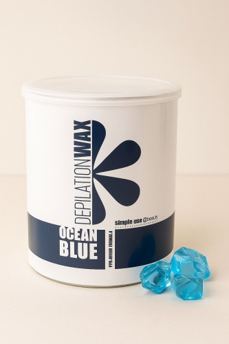 Воск гелевый Simple Use Beauty Воск для депиляции теплый Ocean Blue плотность мягкая в банке 800 мл