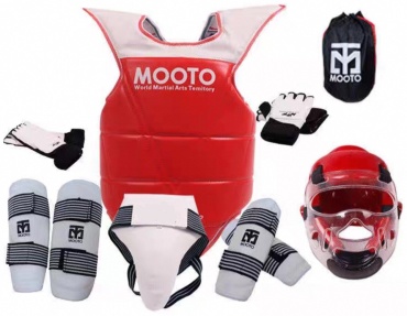 Набор спортивной защиты MOOTO красный M