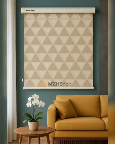 Ролл-шторы MZH shop 391119515 бежевый 150x160 см
