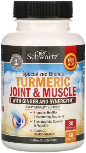 Препарат для укрепления связок и суставов Bio Schwartz Turmeric Joint & Muscle 60 таблеток
