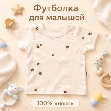 Футболка VARDARIO бежевый, светло-коричневый