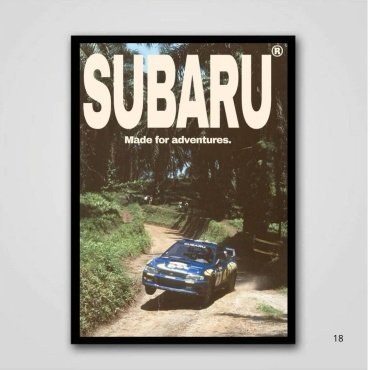 Картина Subaru 21x29.7 см