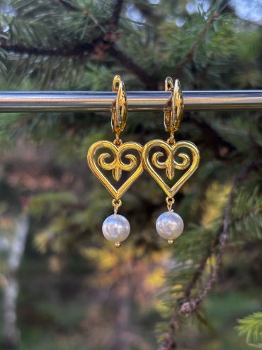 Серьги Oxi jewel латунь, жемчуг