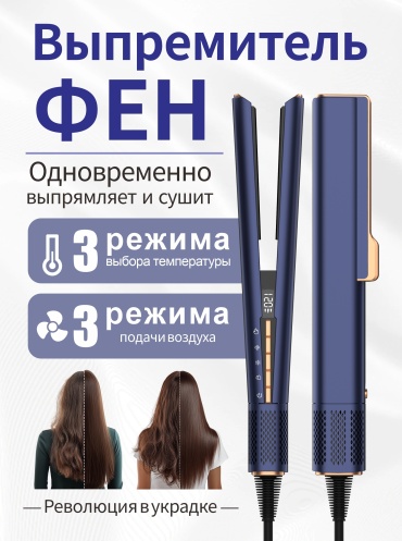 SheJoy Airstrait фен-выпрямитель синий